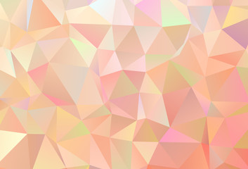 Light Orange vector polygonal pattern.