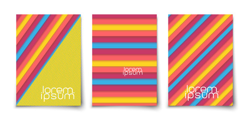 Bright colored cover minimal geometric background