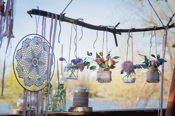colorful flowers in jars2