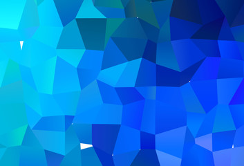 Dark BLUE vector triangle mosaic background.
