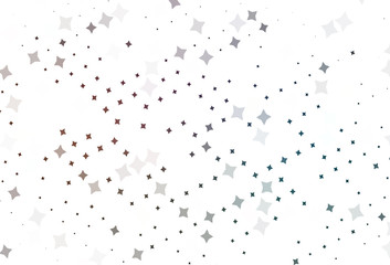 Light Blue, Red vector background with small and big stars.