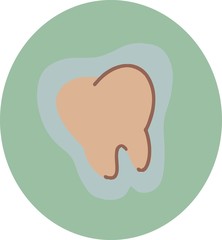 teeth icon dentist flat vector sign/symbol.