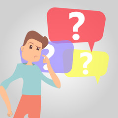 Small character asking