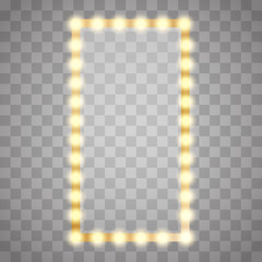 Glamour makeup blank mirror