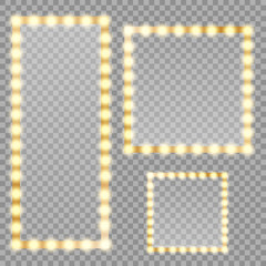 Glamour makeup blank mirror