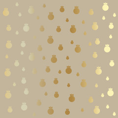 christmas golden bauble background- vector illustration