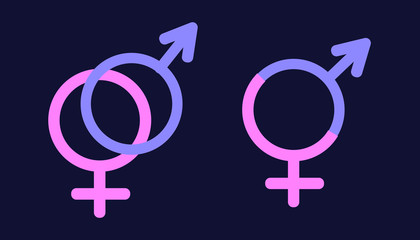 Symbols of gender concept