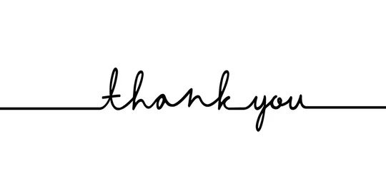 Photo sur Plexiglas Une ligne Thank you - continuous one black line with word. Minimalistic drawing of phrase illustration
