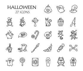 Halloween cute symbols