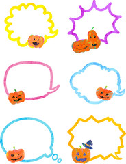 かぼちゃふきだし輪郭線