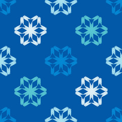 Seamless pattern with Decorative Snowflakes. Merry Christmas! Vector illustration for web design or print.