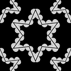 Seamless pattern with Decorative Snowflakes. Merry Christmas! Vector illustration for web design or print.