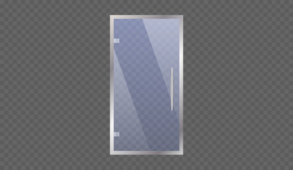 Glass door. Vector illustration 