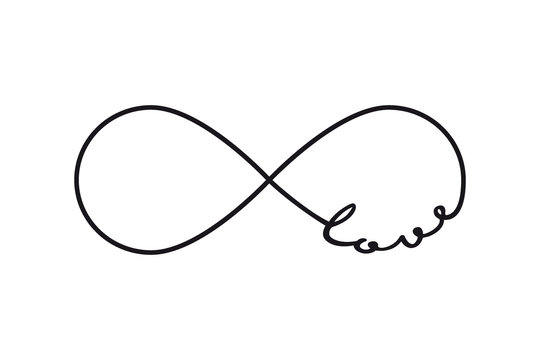 Love - infinity symbol. Repetition and unlimited cyclicity sign