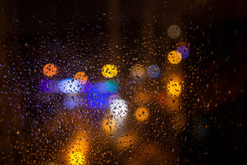 abstract rain bokeh background