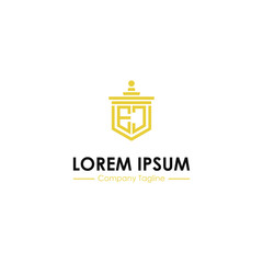 logo design inspiration for companies from the initial letters of the EJ logo icon. -Vector