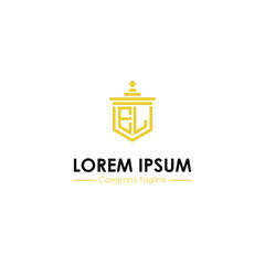 logo design inspiration for companies from the initial letters of the EL logo icon. -Vector