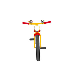 Bicycle Front View - Cartoon Vector Image