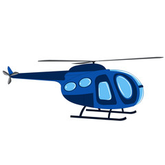 Blue Helicopter - Cartoon Vector Image
