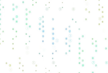 Light Blue, Yellow vector texture with mathematic symbols.