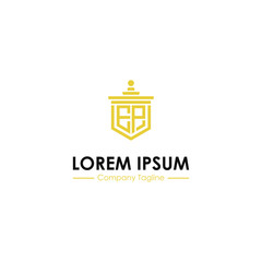 logo design inspiration for companies from the initial letters of the EP logo icon. -Vector
