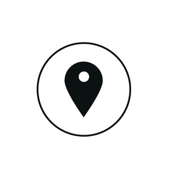 location map symbol vector sign on a white background. Pin template icon editable color. GPS pointer marker,