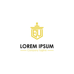 logo design inspiration for companies from the initial letters of the EV logo icon. -Vector