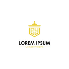 logo design inspiration for companies from the initial letters of the EY logo icon. -Vector