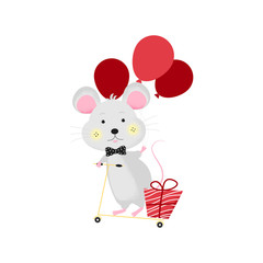 Isolated cute cartoon Mouse