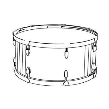 drum contour vector illustration isolated