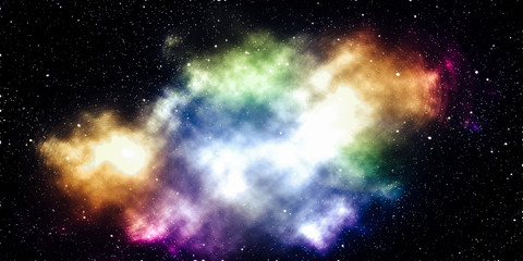 Fototapeta na wymiar Abstract space background with galaxy