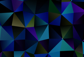 Dark Multicolor vector texture with triangular style.