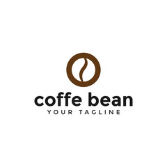 Initial Letter O Simple Coffee Bean Logo Design Template