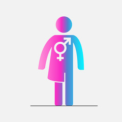 Transgender icon vector illustration.