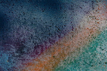 abstract colored texture. Old scratches, stain, paint splats, spots on the wall