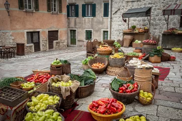 fresh produce market in kotor montenegro © SearchingForSatori
