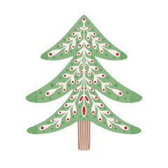 Cute Christmas elements. Hand drawn Christmas illustration