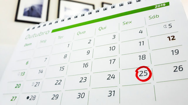 Calend&aacute;rio com prazo limite
