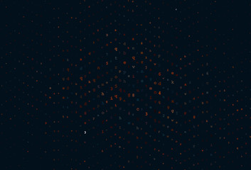 Dark Blue, Red vector layout with latin alphabet.