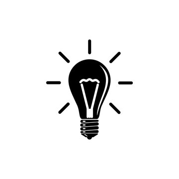 recommend clip art: Light Bulb line icon vector, isolated on white background. Idea sign, solution, thinking concept