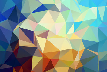 Light Blue, Yellow vector gradient triangles pattern.