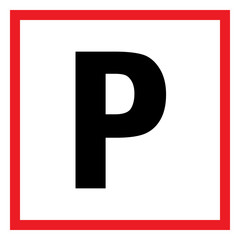 Parking sign traffic symbol vector illustration
