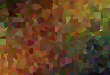 Dark Green, Yellow vector polygon abstract backdrop.
