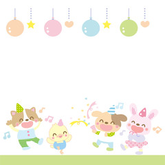 子ども向け動物太刀のパーティー