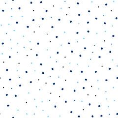 Dark BLUE vector seamless texture with disks. Glitter abstract illustration with blurred drops of rain. Template for business cards, websites.