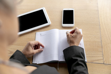 High angle electronic devices mock-up