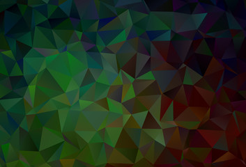 Dark Green vector shining triangular layout.