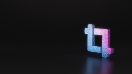 science glitter symbol of crop alt icon 3D rendering