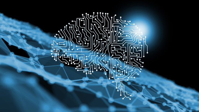 Machine learning , artificial intelligence, ai, deep learning blockchain neural network concept.