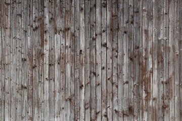 Old wooden wall background planks with nails